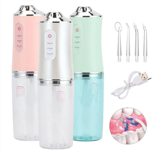 IRRIGADOR ORAL RECARGABLE + KIT DE BOQUILLAS 4